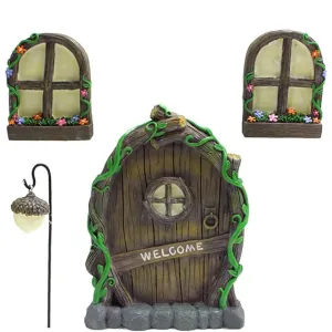 Glow in The Dark Fairy Door Windows and Lantern