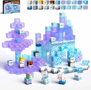 GobiDex Magnetic Blocks Magnet Building Toys, Princess Castle Toys for Girls, STEM Creative Sensory Birthday Gift for Kids Age 3  Years Old