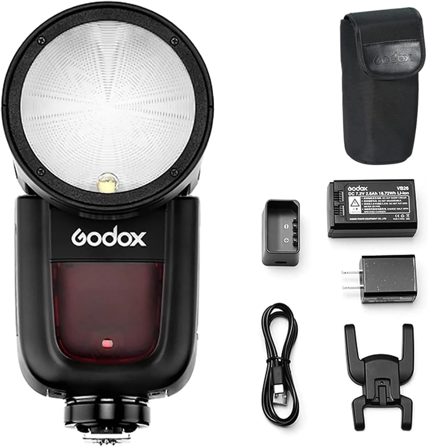 Godox V1-C Flash Speedlite for Canon, 76Ws 2.4G X Wireless TTL 1/8000 HSS Speedlight, 1.5s Recycle, 480 Full Power Flashes with Rechargeable Battery