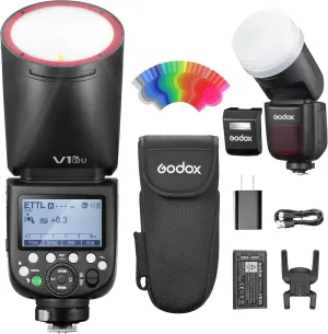 Godox V1 Pro U TTL Flash with Accessories (TTL for Fujifilm)