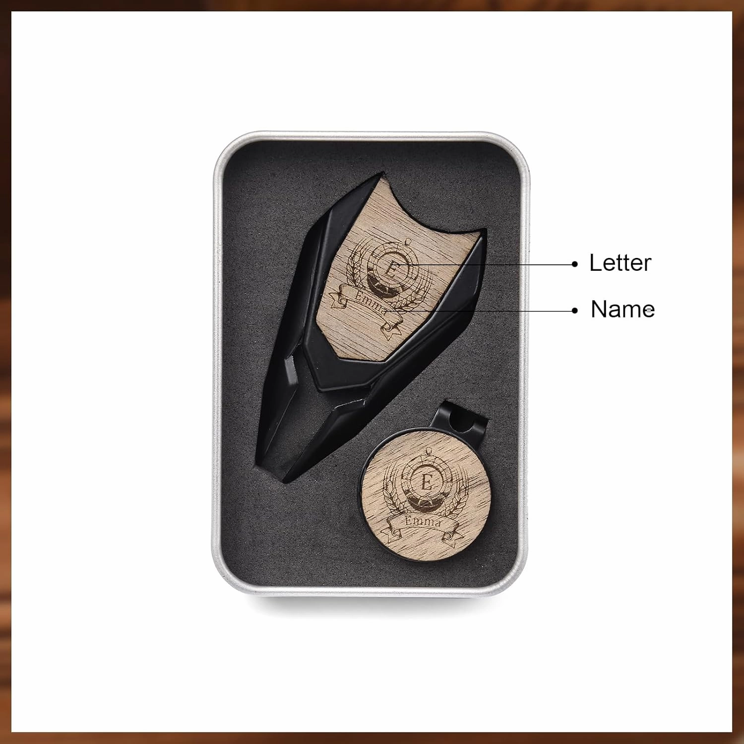 Golf Divot Tool Set for Golfers with Magnetic Ball Marker & Hat Clips - Club Tee - Groove Cleaner - Putting Alignment Green Tool - Designed to Be The Ultimate Tool for The Green