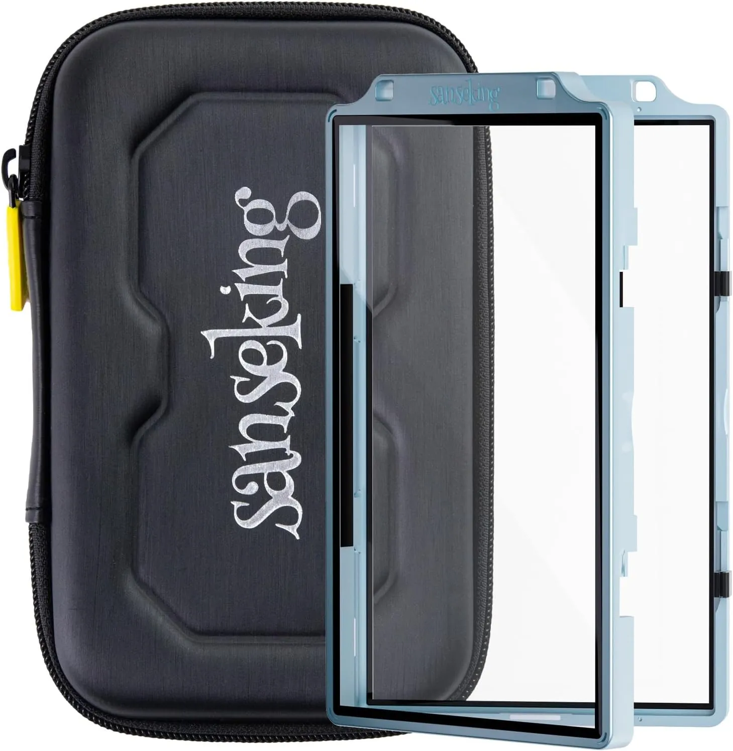 Graded Card Guard Case for PSA Slab Case for Graded Cards Metal Magnetic UV Protection Stackable Graded Card Slab Guard Glass Display Bumper Fit CGC, CSG and AGS Slabs Mags(Blue,130PT)