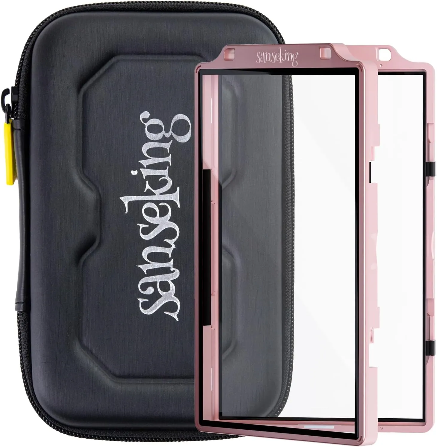 Graded Card Guard Case for PSA Slab Case for Graded Cards Metal Magnetic UV Protection Stackable Graded Card Slab Guard Glass Display Bumper Fit CGC, CSG and AGS Slabs Mags(Pink,130PT)