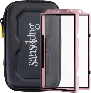 Graded Card Guard Case for PSA Slab Case for Graded Cards Metal Magnetic UV Protection Stackable Graded Card Slab Guard Glass Display Bumper Fit CGC, CSG and AGS Slabs Mags(Pink,130PT)