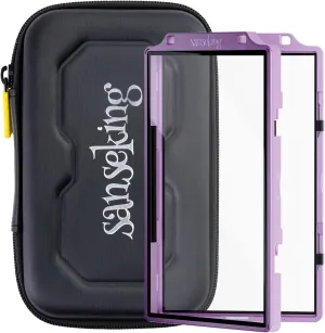 Graded Card Guard Case for PSA Slab Case for Graded Cards Metal Magnetic UV Protection Stackable Graded Card Slab Guard Glass Display Bumper Fit CGC, CSG and AGS Slabs Mags(Purple,130PT)