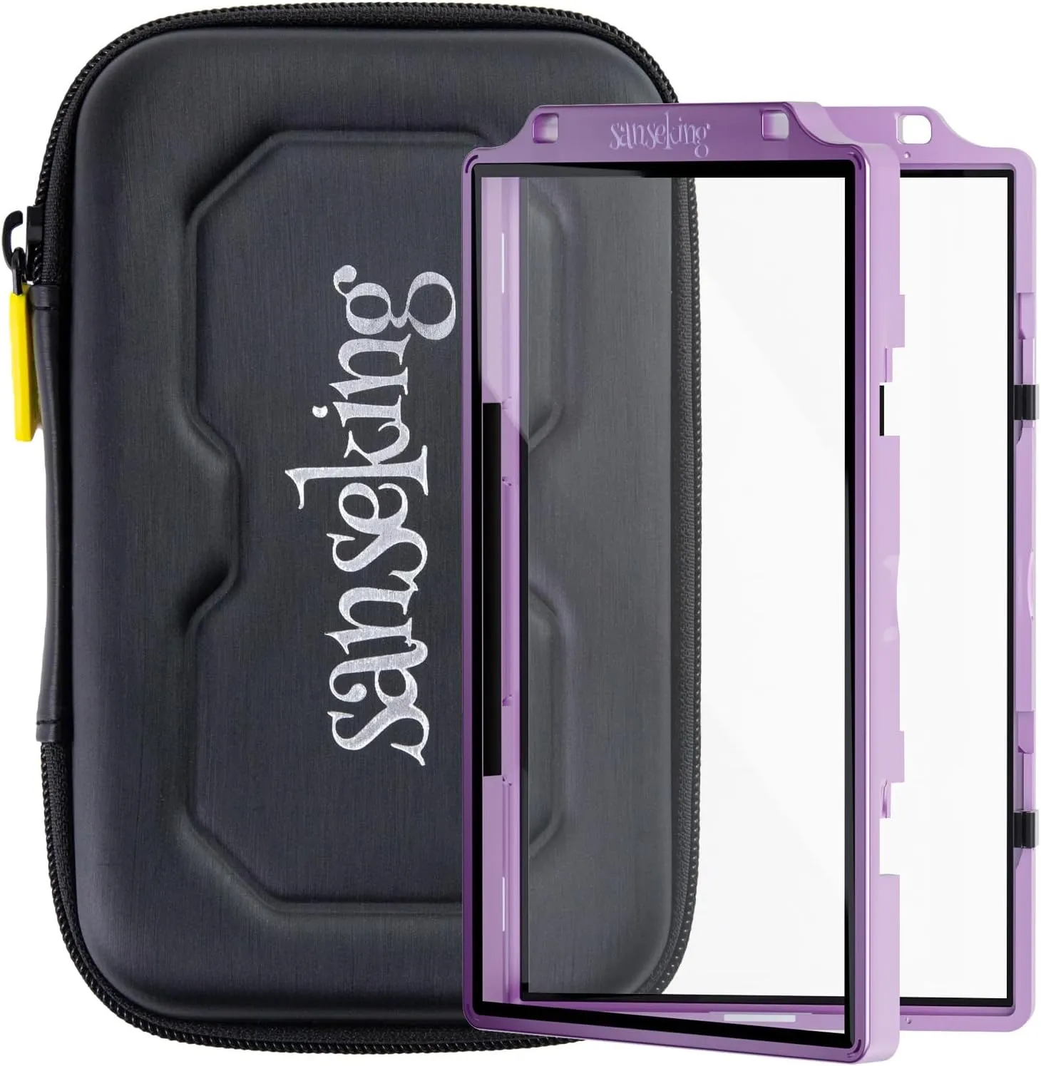 Graded Card Guard Case for PSA Slab Case for Graded Cards Metal Magnetic UV Protection Stackable Graded Card Slab Guard Glass Display Bumper Fit CGC, CSG and AGS Slabs Mags(Purple,130PT)