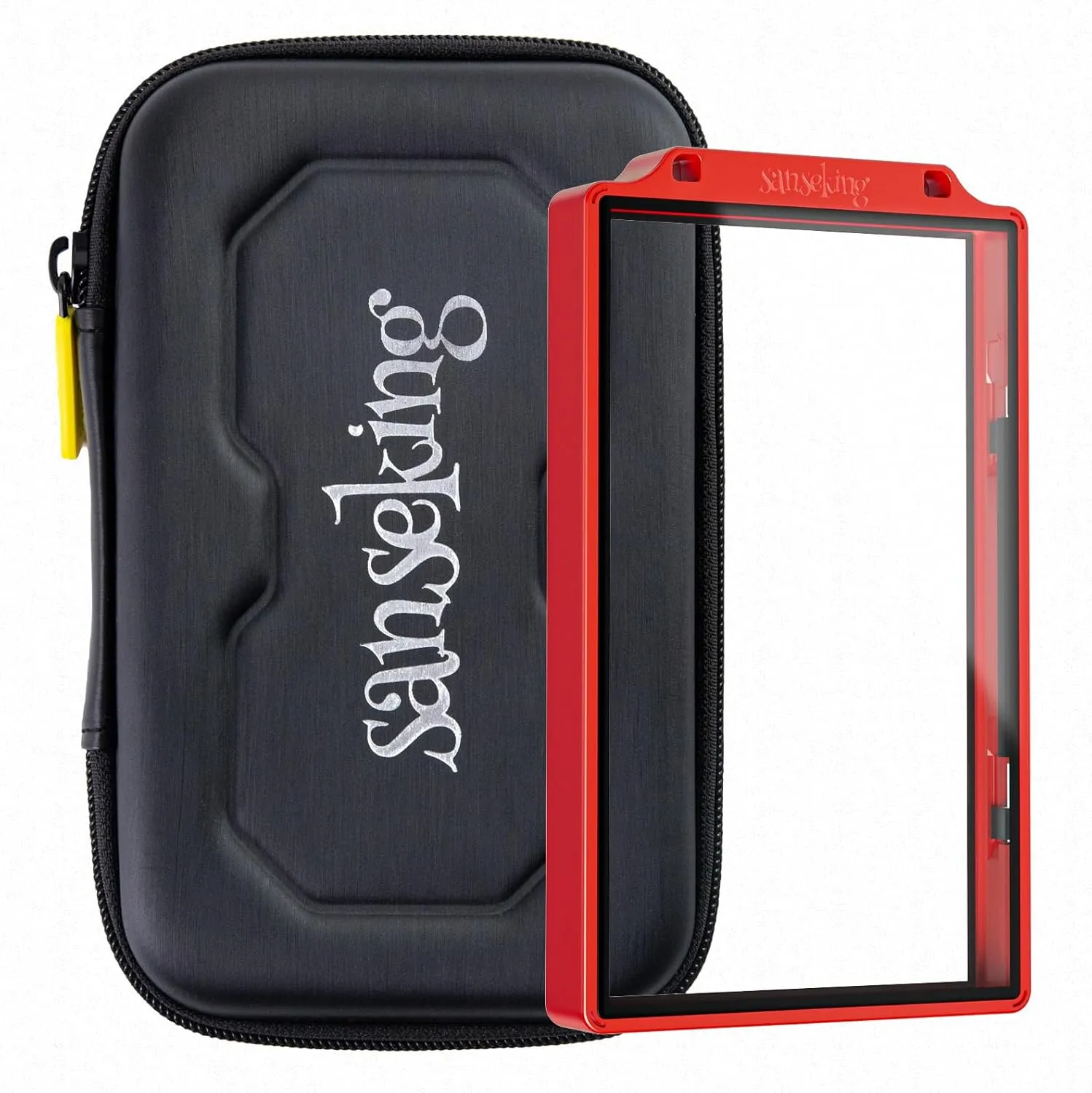 Graded Card Guard Case for PSA Slab Case for Graded Cards Metal Magnetic UV Protection Stackable Graded Card Slab Guard Glass Display Bumper Fit CGC, CSG and AGS Slabs Mags(Red,130PT)