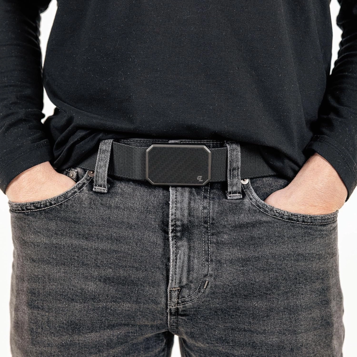 Groove Life Groove Belt Men's Stretch Nylon Belt with Magnetic Aluminum Buckle, Lifetime Coverage