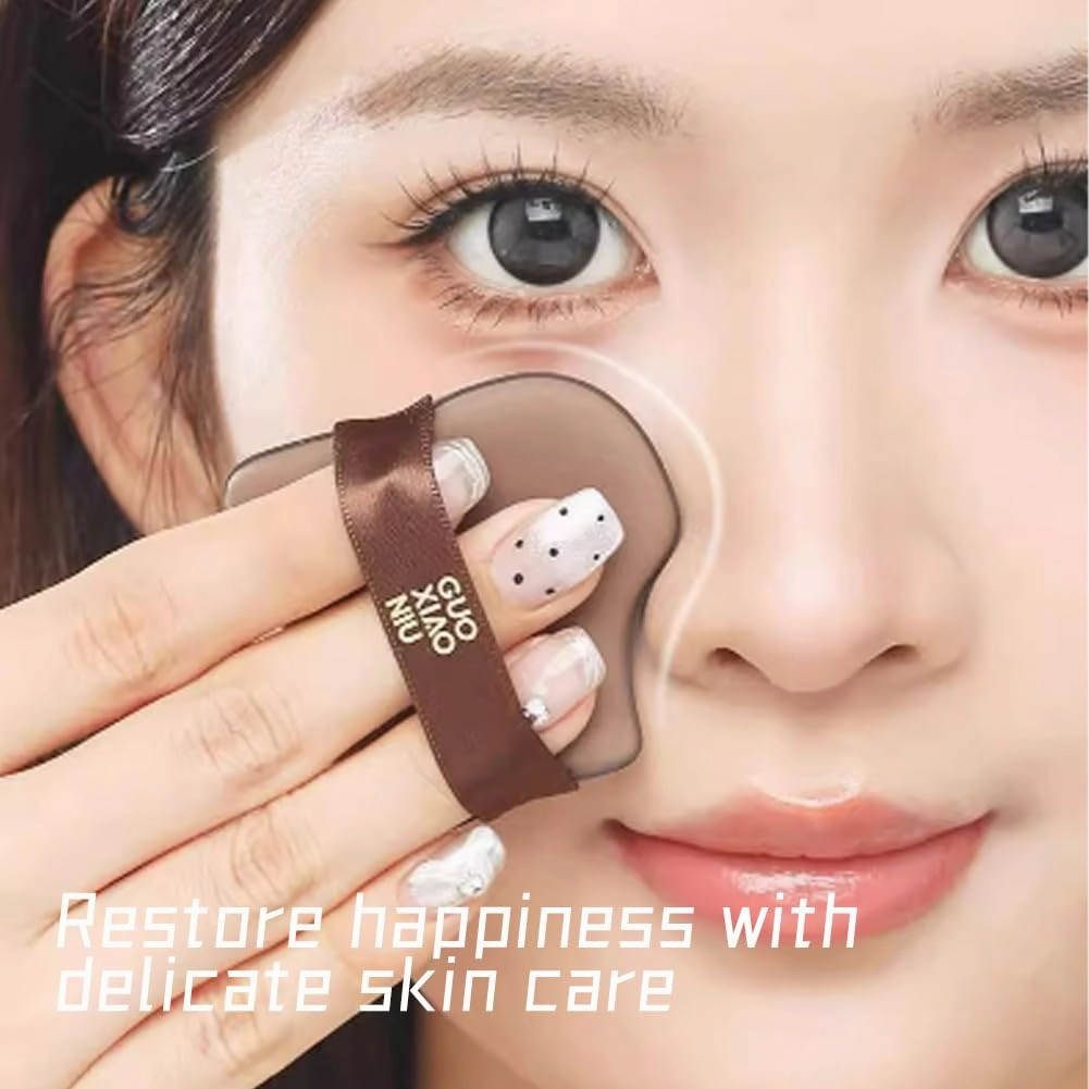 Guo Xiao Niu Makeup Puff, 1 Box Of 6 Pcs Guoxiaoniu Chocolate Color Quick Makeup Foundation Puff Set, Foundation Puff Set, Mini Powder Blusher Puffs Set (3 set)