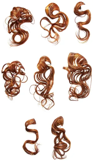 Hairdo 8 piece Wavy Hair Extension Kit, Glazed Fire, 18 Inch