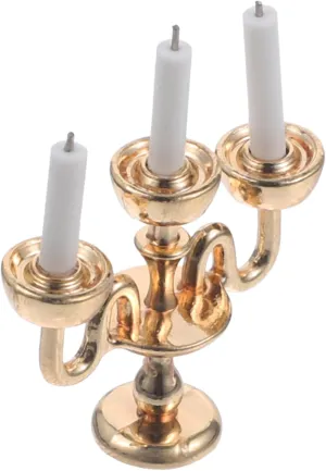 HANABASS 4pcs Miniature Candle Stick Holders Dollhouse Ornaments for Decorative House Accessories for and Home Decor Realistic Design for Enhanced Play Experience