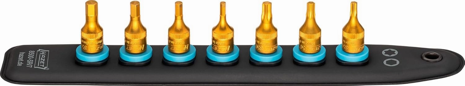 Hazet 8500-SR/7 SmartRail 1/4" Torx/Hex Bit Socket Set, 7 Pieces
