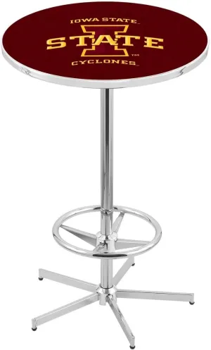 Holland Bar Stool Co. L216-42" Chrome Iowa State Pub Table