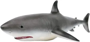 HOMNIVE White Shark Figures - Realistic Animal Figures Pretend Play Toy - Learning Educational Toy Christmas Birthday Gift Cake Topper Teacher Rewards for Kids Children