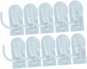 IMIKEYA 10pcs Bathroom Hooks Adhesive Shower Wall Hooks Over The Door Hangers Stainless Steel Chrome Multi-use Towel and Coat Hanger