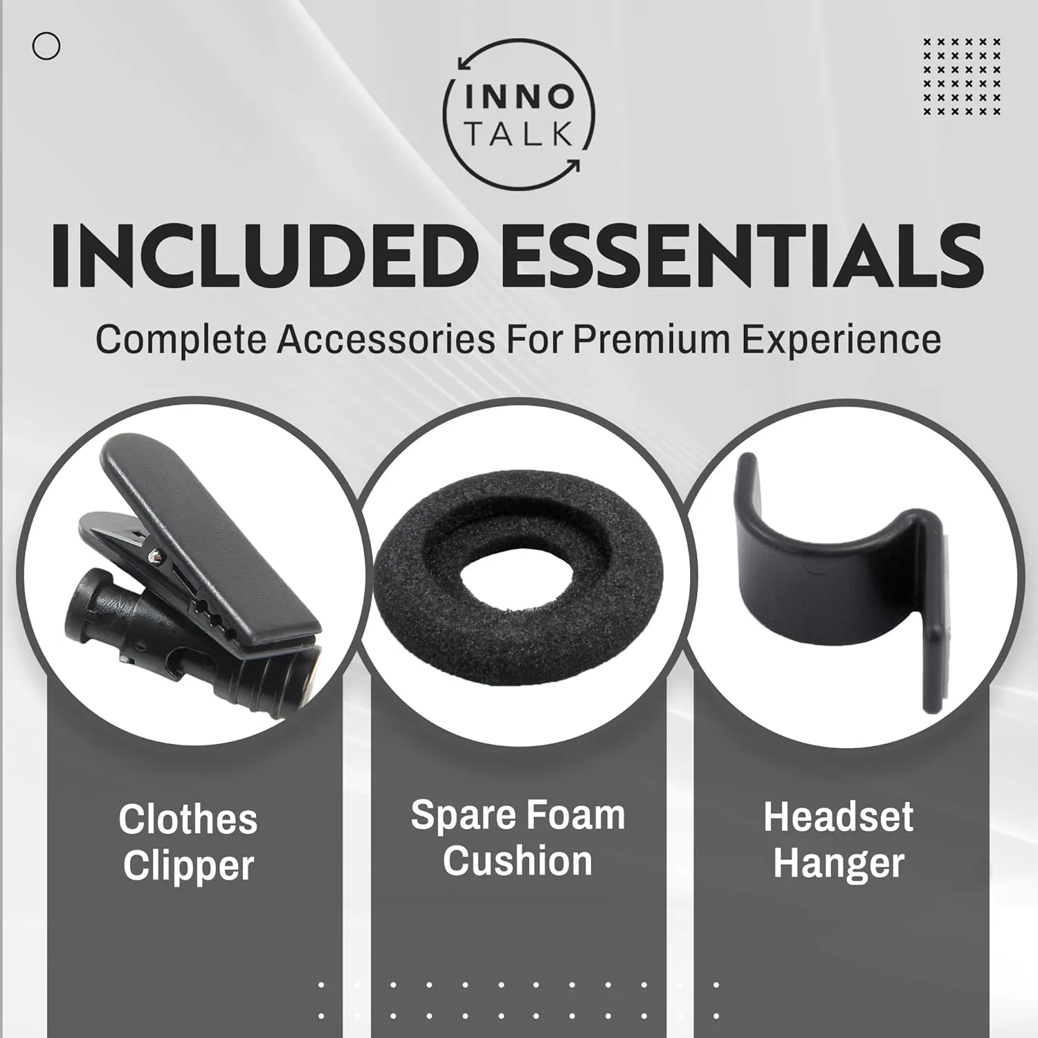 INNOTALK RJ9 Quick Disconnect Phone Headset Compatible with Polycom Mitel ShoreTel NEC Fanvil Alcatel Toshiba Aastra Deskphones, Noise Cancelling Mic Office Desk Phone Call Headset - Pro