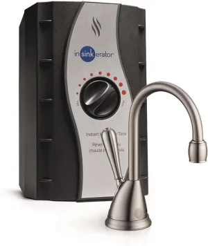 InSinkErator View Instant Hot Water Dispenser System - Faucet & Tank, Satin Nickel, H-View-SN 14.6 x 10 x 8.4 inches
