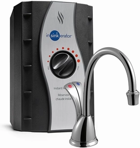 InSinkErator Wave Instant Hot and Cold Water Dispenser System - Faucet & Tank, Chrome, HC-Wave-C