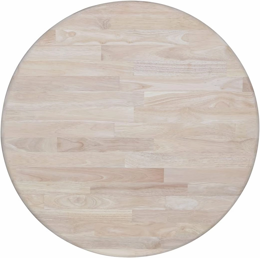 International Concepts 30" Round Top Pedestal Dining Table Solid Real Wood, Sturdy Parawood, Dimensions 30" D x 30" W x 28.8" H, Paint/Stain Ready, Unfinished