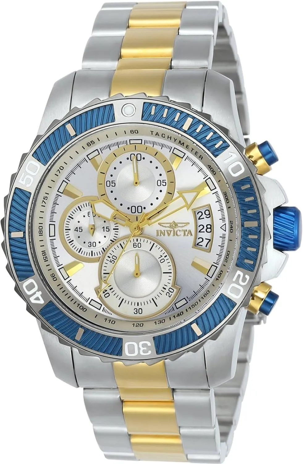 Invicta Men's Pro Diver Quartz Multifunction Silver Dial Watch
