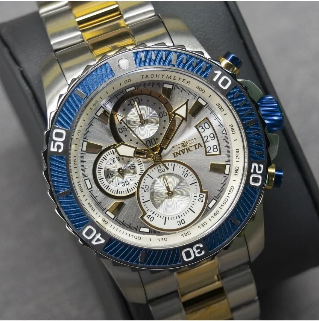 Invicta Men's Pro Diver Quartz Multifunction Silver Dial Watch