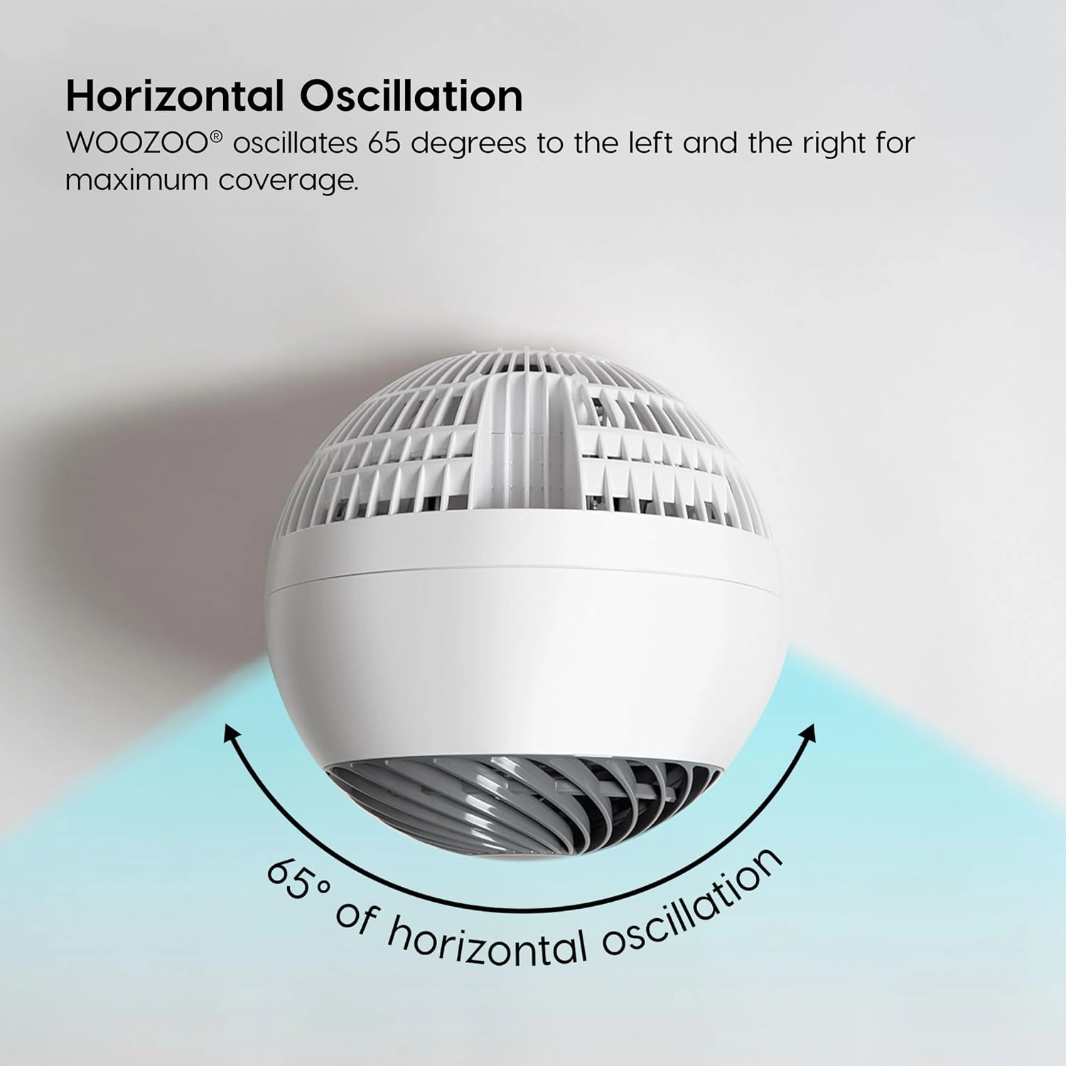 IRIS USA WOOZOO Desk Fan with Remote, Oscillating Table Air Circulator, 5 Speeds, 82ft Max Air Distance, 90° Adjustable Tilt, 30db Low Noise Motor, Small Fan for Bedroom, Office, Dorm, White