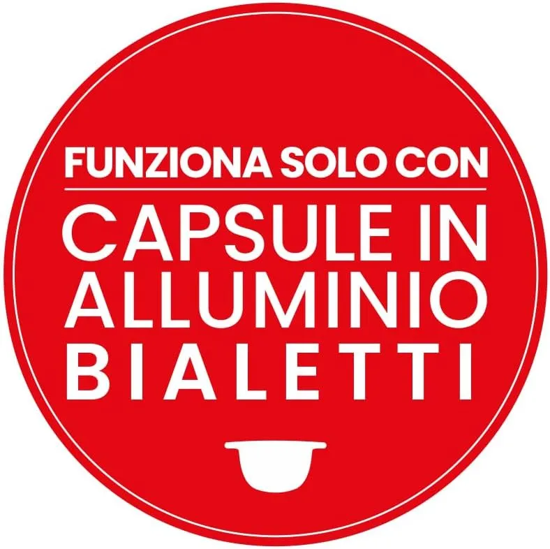 Italy's Aluminum System Bialetti Coffee, SuperCompact, Black Capsules Joy Bialetti, Espresso Coffee Machine