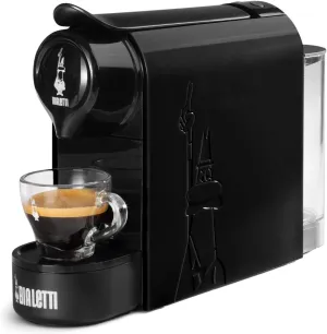 Italy's Aluminum System Bialetti Coffee, SuperCompact, Black Capsules Joy Bialetti, Espresso Coffee Machine
