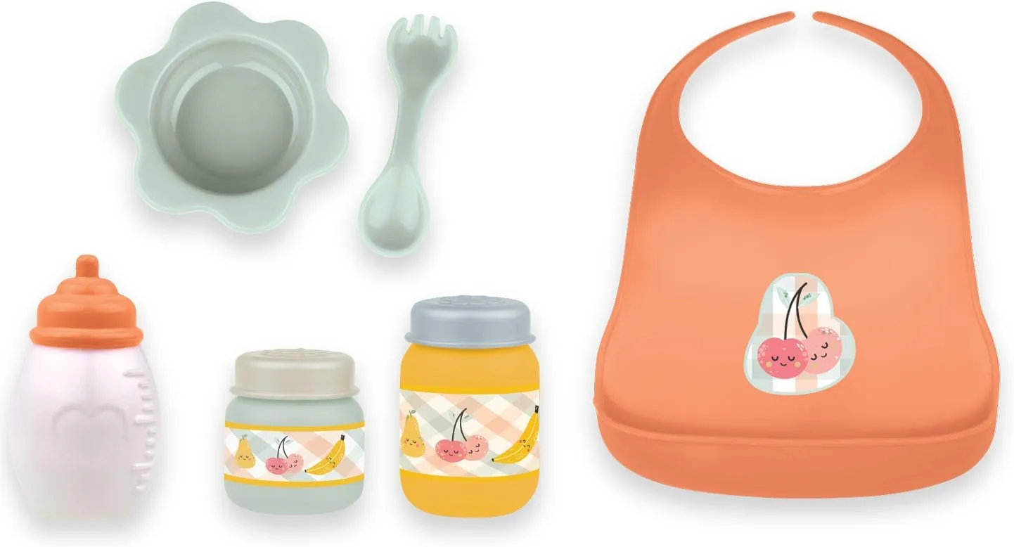 JC Toys - for Keeps Playtime! | Baby Doll High Chair | Fits Dolls up to 17" | Sturdy High Chair and Play Accessories | Ages 2| Earth Tone Colors
