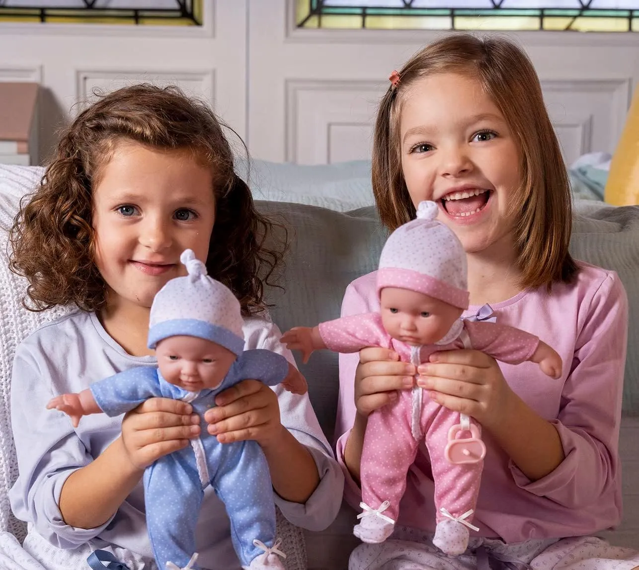 JC Toys La Baby 11" Soft Body Twin Baby Dolls – Removable Outfits and Reversible Sleeping Bag & Accessories– Small Baby Doll Toys for Children 12 Months  