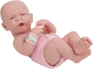 JC Toys La Newborn Boutique - Realistic 14" Anatomically Correct Real Girl Baby Doll ââ‚¬â€œ All Vinyl ââ‚¬Å“First Yawnââ‚¬Â Designed by Berenguer ââ‚¬â€œ Made in Spain (18505) , Pink
