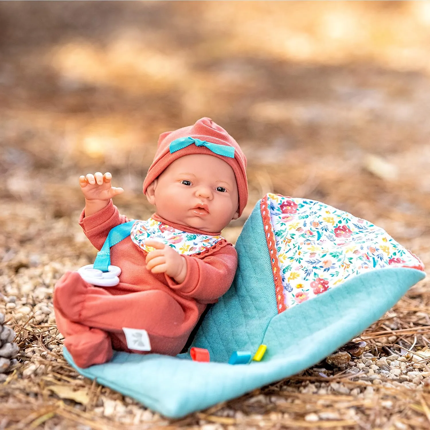 JC Toys - Nature Collection | Original Mini Newborn | Anatomically Correct Real Girl Baby Doll Gift Set | 9.5" All-Vinyl | Designed by Berenguer | Ages 2 