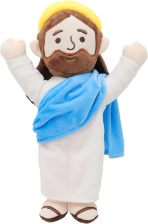 Jesus Plushie - Jesus Stuffed Doll, Christian Religious Party Favors & Gifts for Kids, Blue