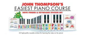 John Thompson's Easiest Piano Course, NOTE FINDER & KEYBOARD STICKER SET