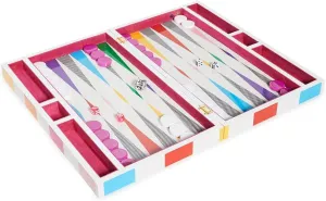 Jonathan Adler Rainbow Checkerboard Backgammon Set