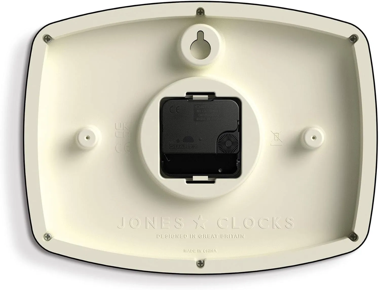 JONES CLOCKS® Movie Wall Clock | Retro Rectangular Clock | 10 inch | Orange | Cool Designer Look for Kitchen, Living Room or Office