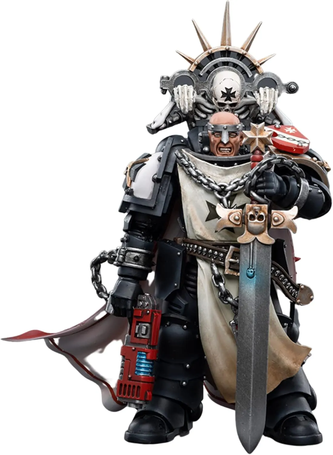 JOYTOY 1/18 Warhammer 40,000 Action Figure Black Templars Marshal Baldeckrath Collection Model Birthday Gift