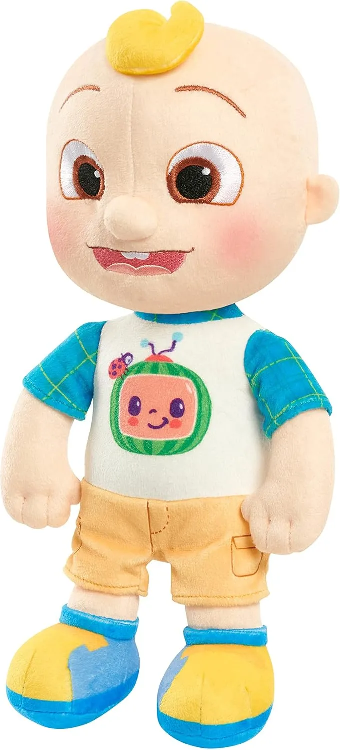 Just Play Cocomelon 100% Recycled Materials 13-inch JJ Plush Stuffed Doll, Super-Soft and Huggable, Kids Toys for Ages 18 Month