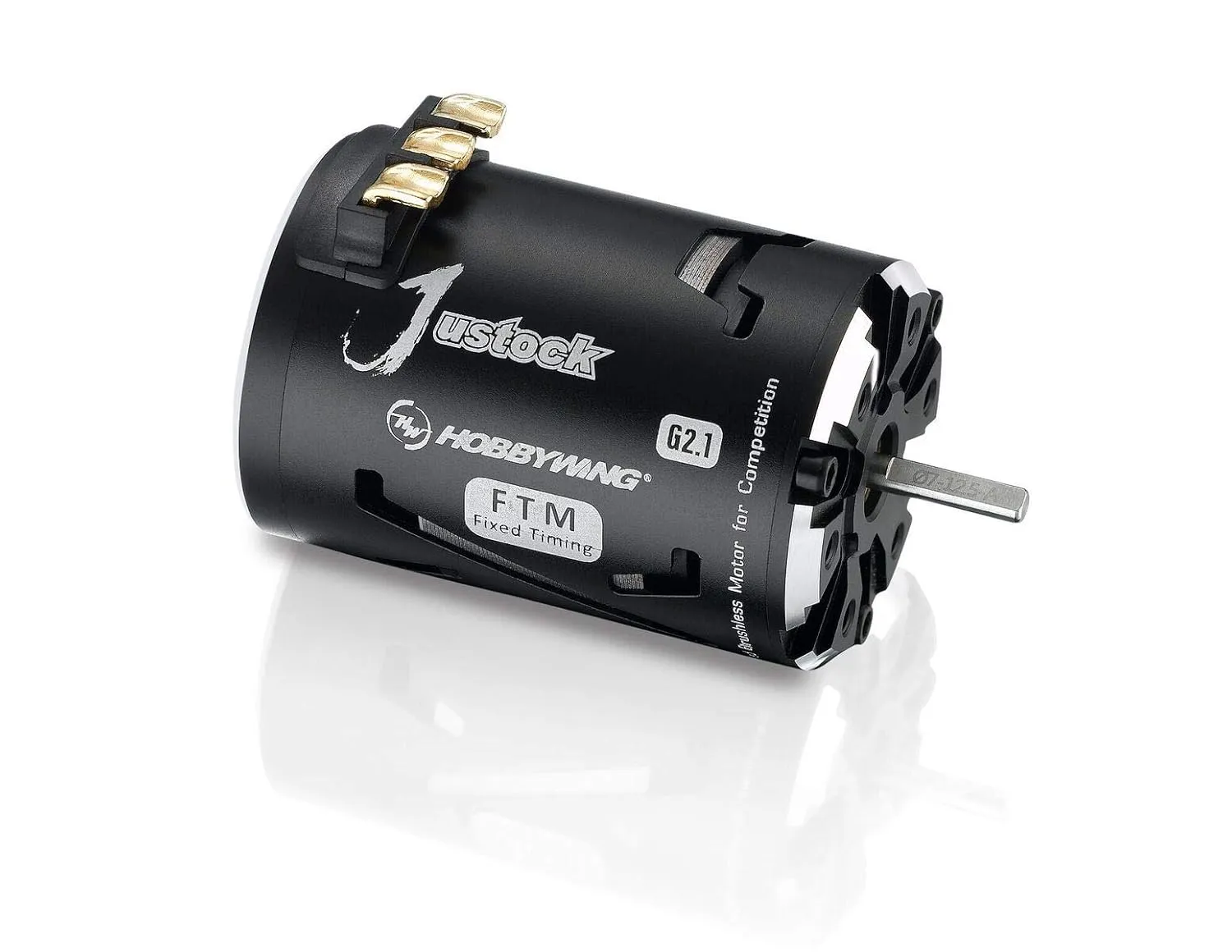 JUSTOCK Black G2.1 brushless Motor for 1/10, 1/12, Zero Timing, Spec Racing (10.5T G2.1)
