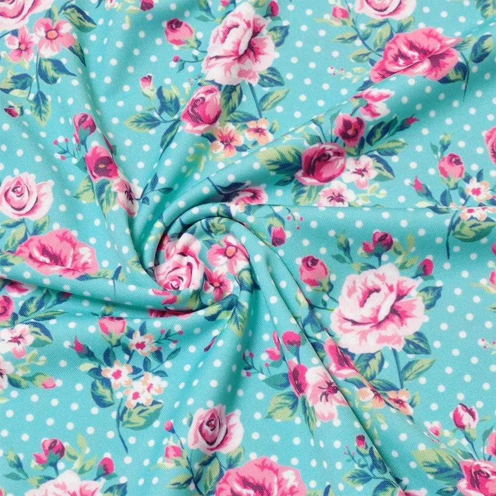 Jxstar Matching Girls & Doll Flower Dresses Sleeveless Summer 18" Dolls Clothes