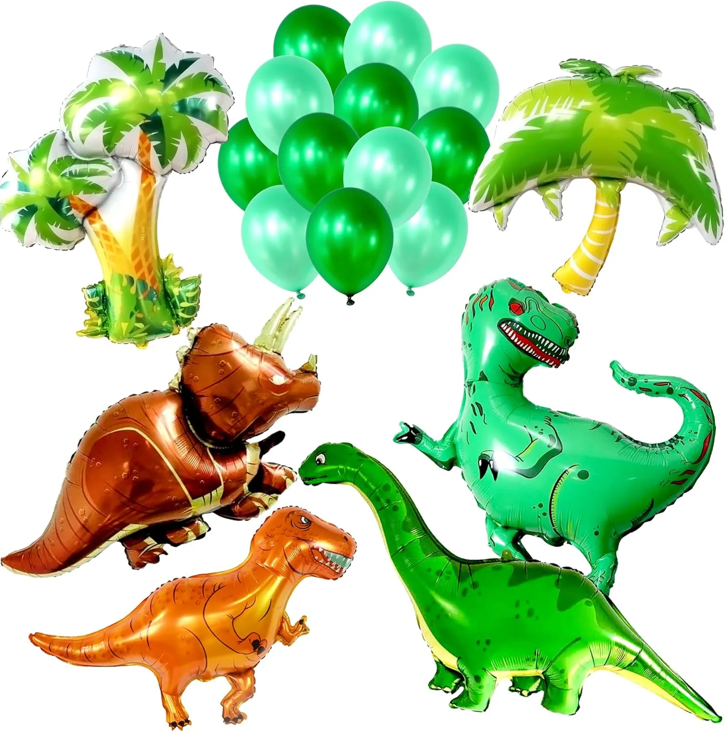 KatchOn Huge Dinosaur Balloons - 51 Inch, Pack of 18 | Dino Birthday Decorations & Party Supplies