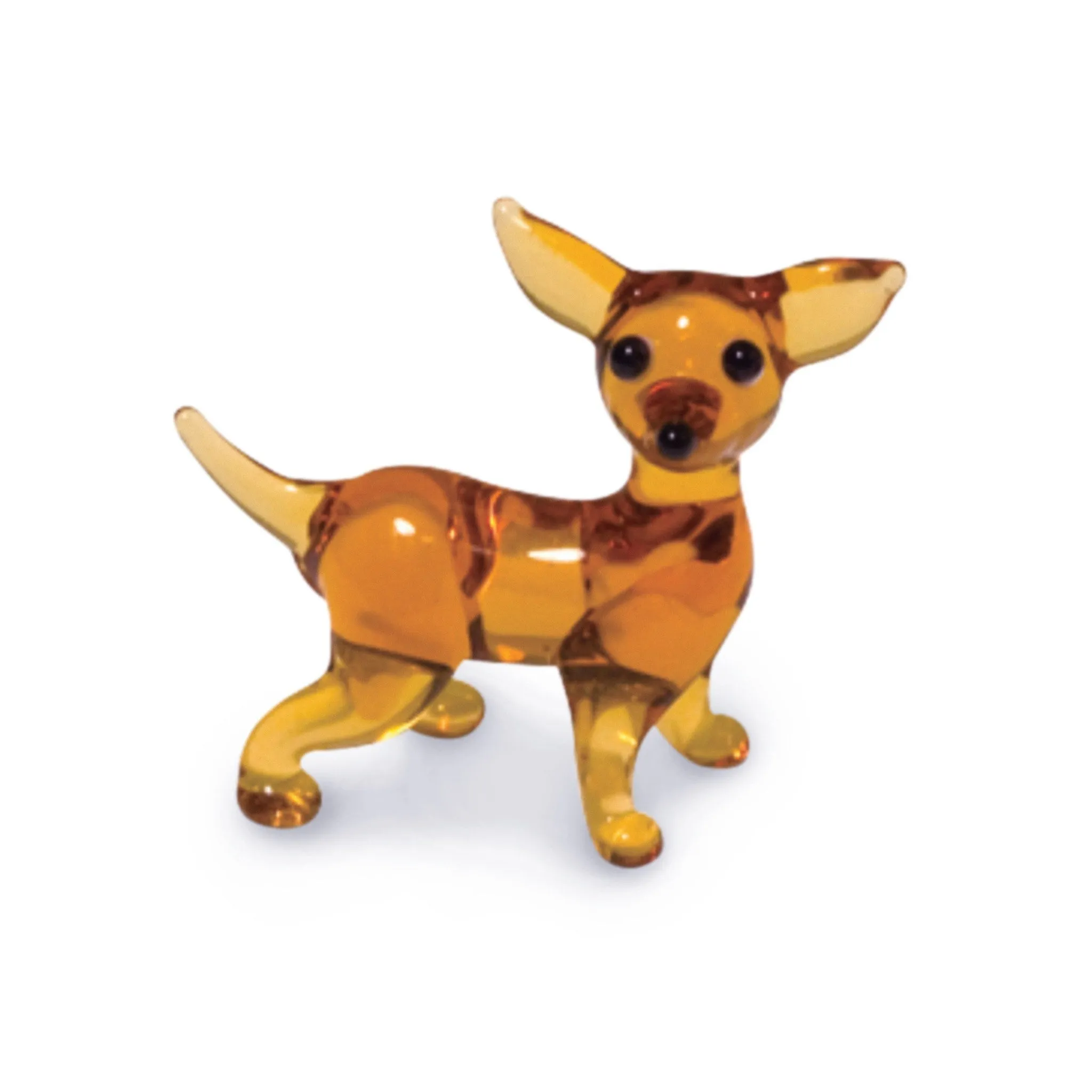 Kid the Chihuahua Collectible Miniature Glass Figurine in Tynies Collector's Frame