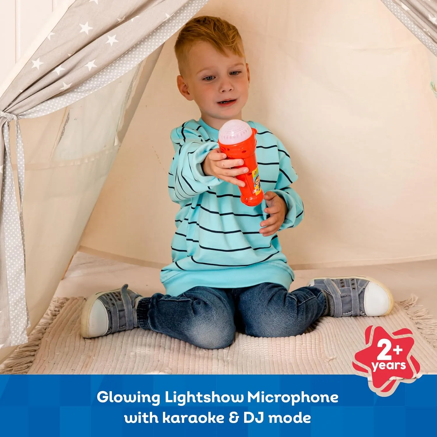 Kids Hits Educational Toddler Lightshow Microphone Toy - Great Hits, Red 2 Years Plus
