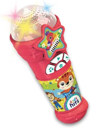 Kids Hits Educational Toddler Lightshow Microphone Toy - Great Hits, Red 2 Years Plus