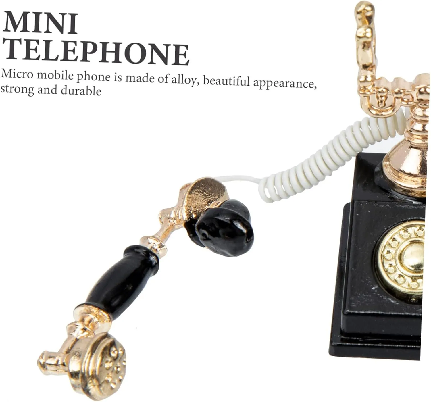 Kisangel 10pcs Miniature Telephone Model Retro Phone Figurines for Dollhouse Decor Compact Safe and Boys and Girls-Friendly Accessories Creative Home Decoration
