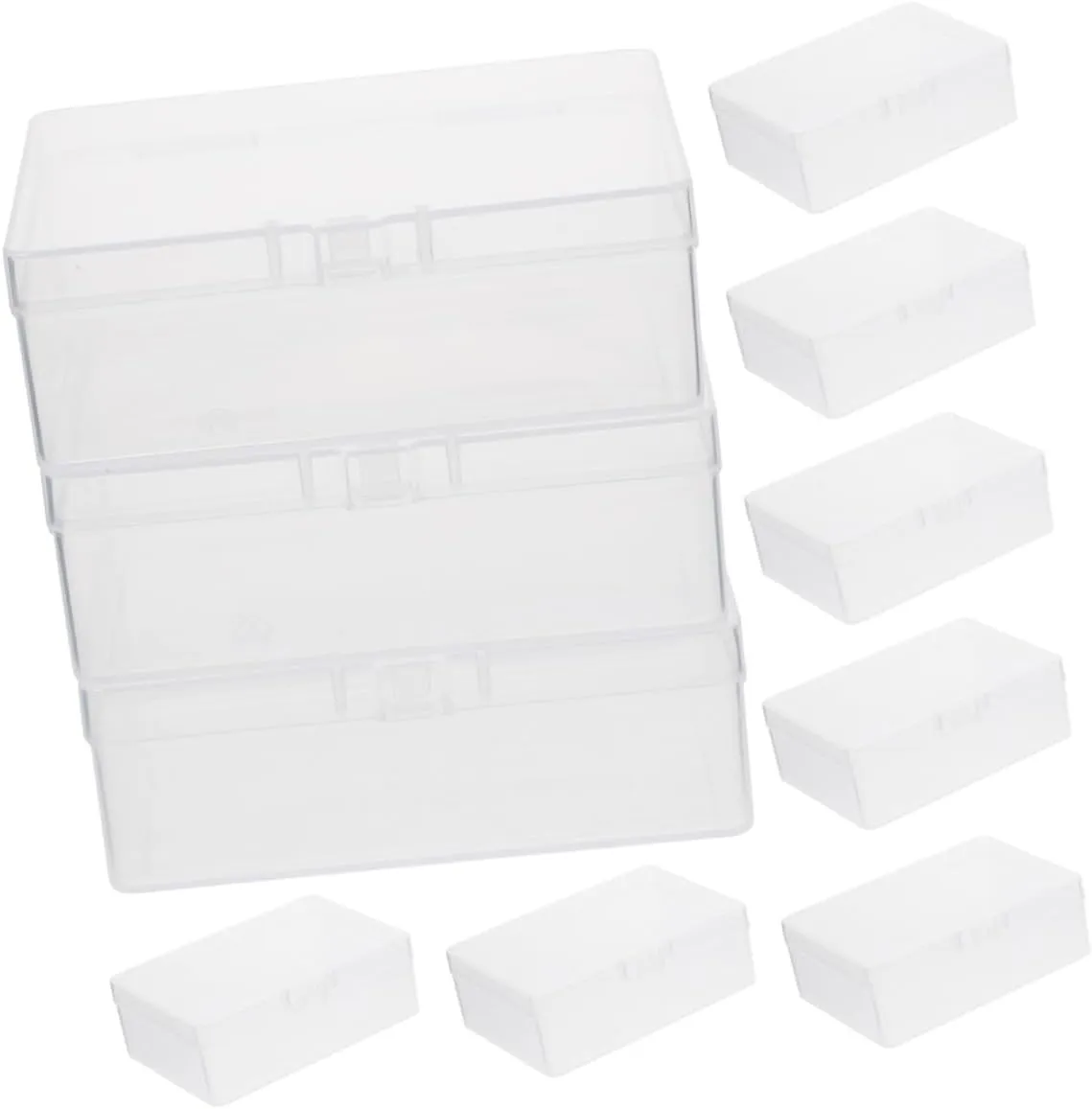 Kisangel 12pcs Clear Plastic Card Storage Box Transparent Playing Card Organizer Crafts and Accessories