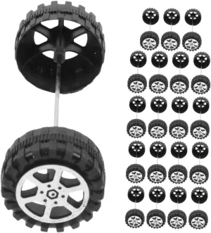 Kisangel 20sets Toy Car Wheels and Axles for Model Car Replacement and Projects and Reusable Accessories for Enhanced Performance