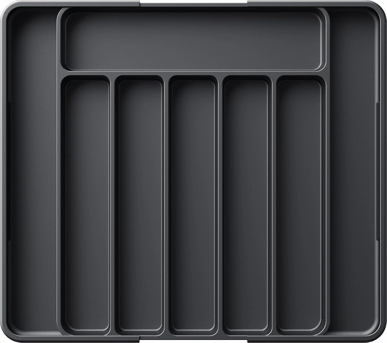 Kitsure Silverware Organizer - Adjustable Kitchen Drawer Organizer, Utensil Organizer, Cutlery Tray for Classified Storage, Versatile Kitchen Organizer, 13.70" × 1.54" × 10.94"~20.08", Black
