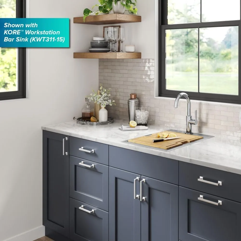 Kraus Oletto Single Handle Kitchen Bar Faucet in Chrome, Kitchen Sink Faucets, KPF-2822CH