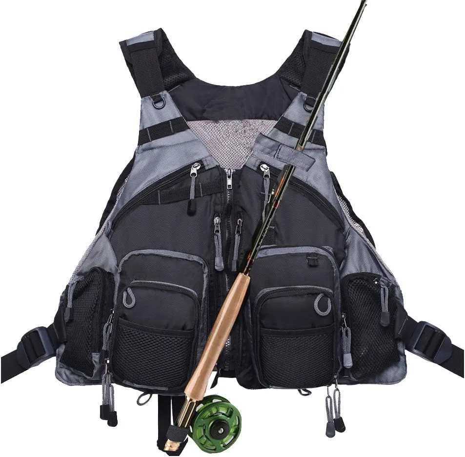 Kylebooker Fly Fishing Vest Pack Adjustable for Men and Women
